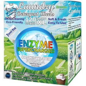 5 Star Super Deals Laundry Detergent Sheets 60 XL Sheets (120 Loads) Eco, Hypoallergenic, Enzyme Powerful Stain Removal - HE & STD Washing Machines N/A