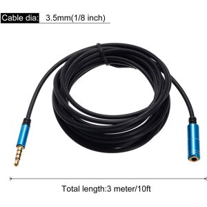 Unique 3.5mm Aux Extension Cable Male to Female Audio HiFi Headphone Cord 10ft