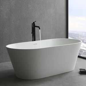 Alvana 63''/67'' Freestanding Bathtub Stone Resin Soaking Bathtub 67''