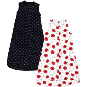 Hudson Baby Infant Girl Interlock Cotton Sleeveless Sleeping Bag, Poppy Daisy 3-9 Months