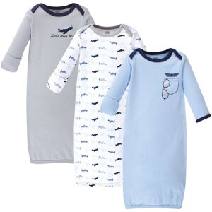 Luvable Friends Baby Boy Cotton Long-Sleeve Gowns 3pk, Airplane 0-6 Months