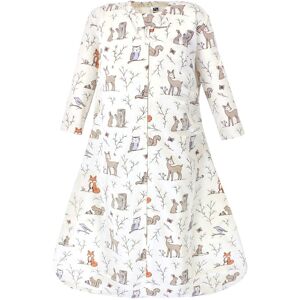 Hudson Baby Infant Girl Long Sleeve Cotton Jersey Sleeping Bag, Enchanted Forest 18-24 Months