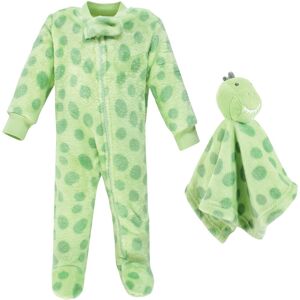 Hudson Baby Infant Boy Flannel Plush Sleep and Play and Security Toy, Trex 3-6 Months