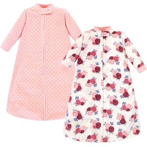 Hudson Baby Infant Girl Long-Sleeve Fleece Sleeping Bag, Floral 18-24 Months