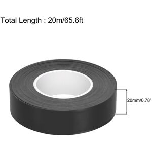 Unique PVC Flagging Tape 20mm x 20m/65.6ft Marking Tape Non-Adhesive Black 3pcs - 20mm x 0.15mm 20mm x 0.15mm