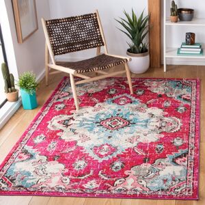 SAFAVIEH Madison Efrosina Boho Medallion Distressed Rug 3' x 5'