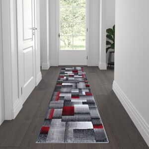 Flash Furniture Modern Geometric Style Color Blocked Indoor Area Rug 2' x 7'