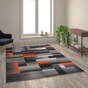 Flash Furniture Modern Geometric Style Color Blocked Indoor Area Rug 6' x 9'