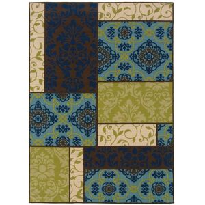 Homeroots 2' X 4' Brown Geometric Stain Resistant Indoor Outdoor Area Rug - 6' x 7' 6' x 7'