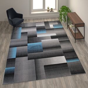 Flash Furniture Modern Geometric Style Color Blocked Indoor Area Rug 8' x 10'