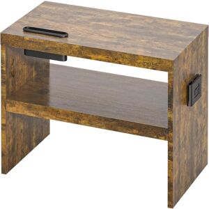 No 2-Tier White Wood Monitor Stand Letter
