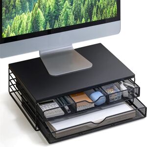 No Wood Monitor Riser with Drawers 11.6