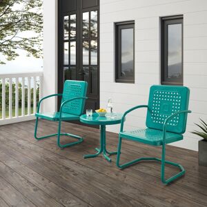 Crosley Furniture Crosley Bates 3Pc Outdoor Chair Set - 84 W x 22 D x 35 H 84 W x 22 D x 35 H
