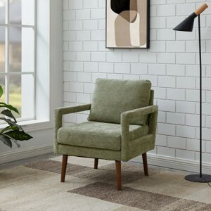 Kodotan sofa Mid-Century Armchair , Accent Chair with Chenille Armrest & Soft Cushion for Living Room, Bedroom, Home Office, Study 25.98 In. W X 32.28 In. H X 27.17 In. D