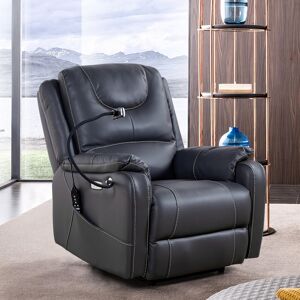 GDFStudio Christopher Knight Home - Liyasi Zero Gravity Power Recliner with Massage, Heating, USB Charging & Phone Holder 34.25 In. W X 41.34 In. H X 30.31 In. D