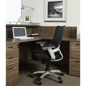 Office Star Products Black Mesh Back Manager's Office Chair with Silver Frame Standard