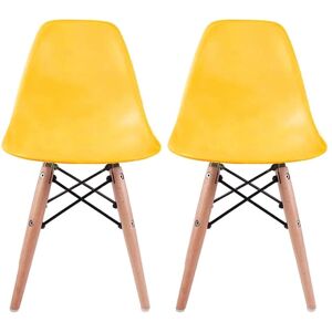 2xhome Set of 2 Kids Chairs Toddler Plastic Dining Room Craft Chairs Kitchen With Natural Wooden Legs Bedroom Breadfast Lunch Sturdy See Description