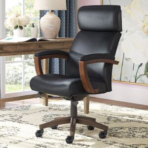 La-Z-Boy Modern Greyson Executive Office Chair, Ergonomic High-Back with Lumbar Support, Bonded Leather Standard