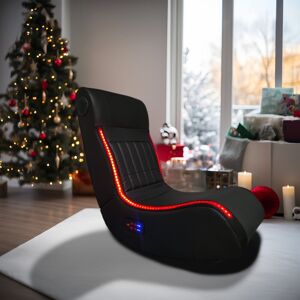 Tiramisu Foldable Gaming Chair With Onboard Speakers, LED Strip Lighting High Back