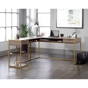 Sauder International Lux Collection L-Shaped Home Office Desk Medium
