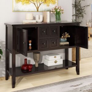 Cambridge Series Ample Storage Vintage Console Table with Four Small Drawers 46.0 In. L X 15.0 In. W X 34.0 In. H