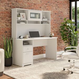 Cabot 60W Computer Desk with Hutch in Espresso Oak by Bush Furniture Large