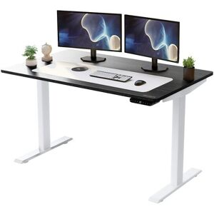 Uncaged Ergonomics Rise Up Electric Standing Desk Dual Motor 48x30 solid bamboo desktop Top: 48x30