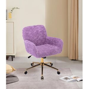 QZV Artificial Wool Office Chair Adjustable Height Standard