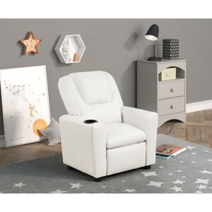 GEROJO PU Leather Kids Recliner Chair with Cupholder, Soft Seat and Back Cushion, Youth Recliner Chair Small