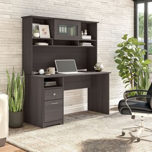 Cabot 60W Computer Desk with Hutch in Espresso Oak by Bush Furniture Large