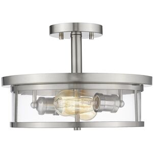 Avery Savannah 2 Light Semi Flush Mount 13.75 inches in diameter x 9.75 inches tall