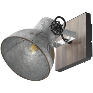 Eglo Barnstaple 1-Light Distressed Zinc and Black Wall Sconce Under 6 Inches