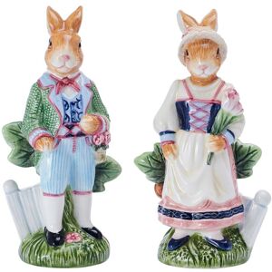 Fitz and Floyd Jardin Rabbit Salt and Pepper Shaker Set - N/A N/A