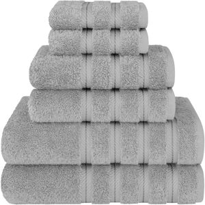 American Soft Linen Luxury 6 Piece Towel Set, 2 Bath Towels 2 Hand Towels 2 Washcloths, 100% Cotton Turkish Towels for Bathroom 13.0 In. L X 13.0 In. W