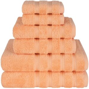 American Soft Linen Luxury 6 Piece Towel Set, 2 Bath Towels 2 Hand Towels 2 Washcloths, 100% Cotton Turkish Towels for Bathroom 13.0 In. L X 13.0 In. W