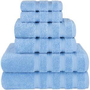 American Soft Linen Luxury 6 Piece Towel Set, 2 Bath Towels 2 Hand Towels 2 Washcloths, 100% Cotton Turkish Towels for Bathroom 13.0 In. L X 13.0 In. W