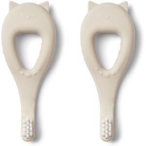 Liewood Janelle Silicone Baby Toothbrushes - Set of 2 Sandy one size unisex