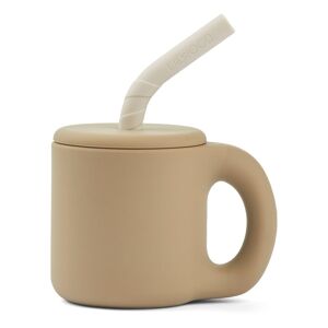 Liewood Jenna Silicone Straw Mug Beige one size unisex