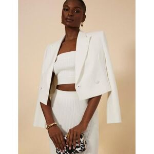 Women's Cropped Blazer in Gardenia / XS BCBGMAXAZRIA