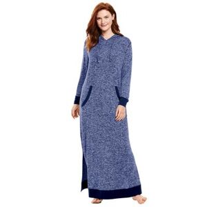 Plus Size Women's Marled Hoodie Sleep Lounger by Dreams & Co. in Evening Blue Marled (Size 30/32)