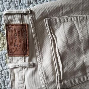 Polo By Ralph Lauren Pants Men's Corduroys Color: Cream Size: 38