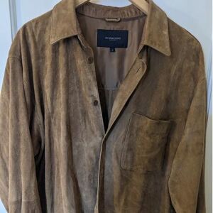 Jackets & Coats Burberry Suede Leather Over Shirt Color: Tan Size: L