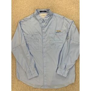 Columbia Shirts Columbia Pfg Tamiama Breathable Long Sleeve Button Down Shirt (Men's Xl) Blue Color: Blue Size: Xl