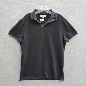 Shirts Burberry London Men Polo Shirt Xl Black Slim Fit Logo Short Sleeve Collar Color: Black Size: Xl