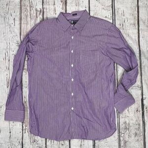 J. Crew Shirts J. Crew Haberdashery Purple Striped Mens Button Down Long Sleeve Shirt Color: Purple Size: L