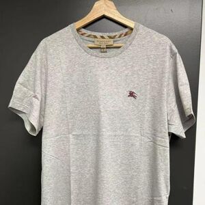Shirts Burberry Men's T-Shirt Short Sleeve Grey Free Shipping Color: Gray Size: Various
