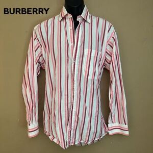 Shirts Burberry Striped Long Sleeve Shirt Medium Vintage Gently Worn 100% Cotton Color: Orange/White Size: M