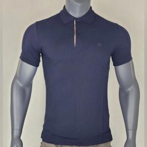 Shirts Burberry Men's Dark Navy Logo Polo Shirt Small Authentic Color: Blue Size: S