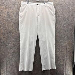 Adidas Pants Adidas Dress Pants Men 38x32 Tan Casual White Chino Pockets Trousers Pleated Color: Cream/White Size: 38x32