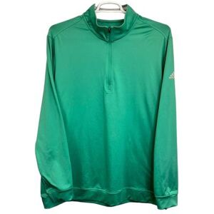 Adidas Jackets & Coats Adidas Mens Pullover Jacket Green Size 2xl 1/4 Zip Lightweight Sweater Big Tall Color: Green Size: Xxl